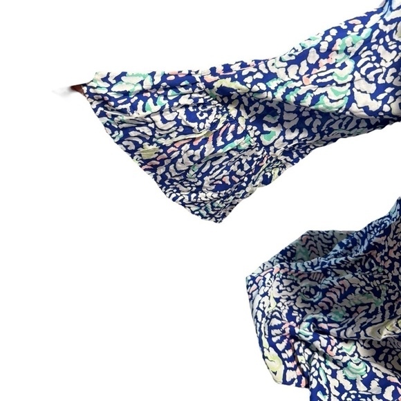 Lilly Pulitzer Tunic Women's Medium Kahli Blue Grotto Move It Or Lose It Coral - Picture 8 of 15